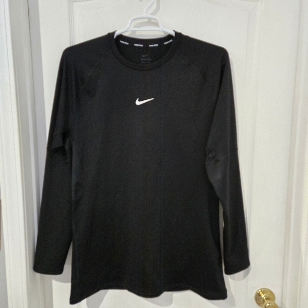 Nike Pro Dri-FIT Long Sleeve Shirt Mens XXL Black Slim Fit Training